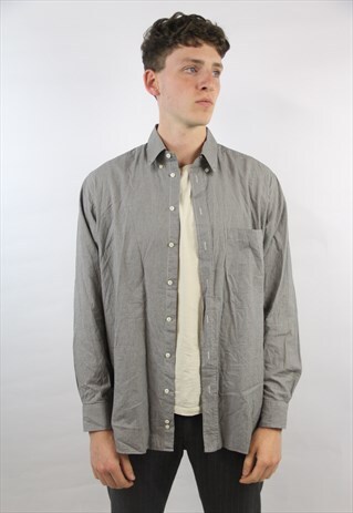 VINTAGE ARMANI GREY CHECK SHIRT