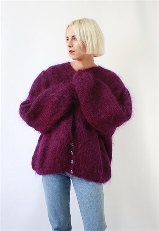 VINTAGE 90'S GREAT MAROON CARDIGAN