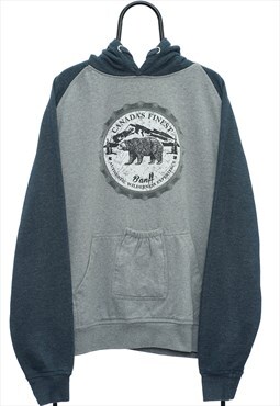 Vintage Banff Graphic Grey Hoodie Womens