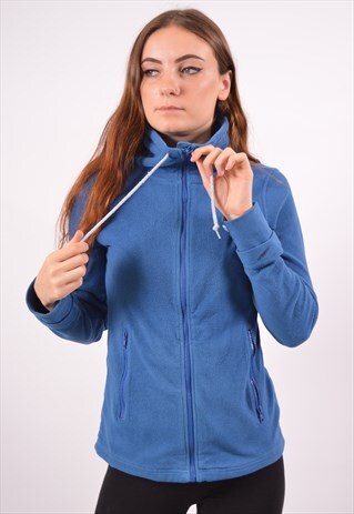 VINTAGE ADIDAS FLEECE JACKET BLUE
