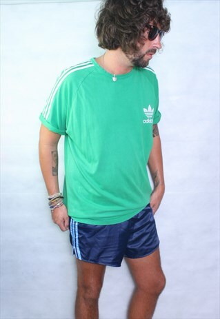 ADIDAS NAVY VINTAGE 80'S SPRINTER SHORTS