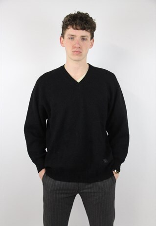 VINTAGE YSL BLACK KNIT JUMPER