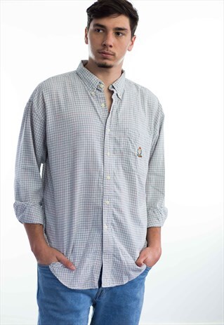 VINTAGE CHAPS RALPH LAUREN SHIRT LOGO 90S L 8.2