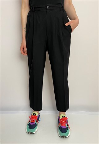 VINTAGE 90S BLACK MINIMALIST PANTS