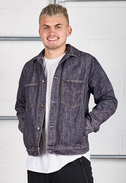 Vintage Levi's Denim Jacket in Navy Jean Work Coat Small