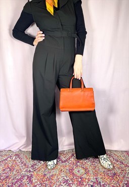 60s tan faux leather handbag 60s mod top handle handbag 