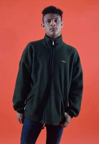 FOREST GREEN BARBOUR ZIP-UP FLEECE