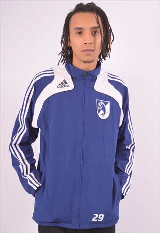 VINTAGE ADIDAS TRACKSUIT TOP JACKET BLUE