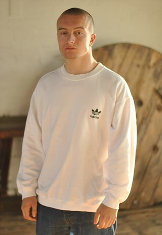 90S ADIDAS TRE FOIL LOGO SWEATER