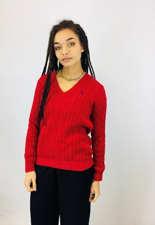 RALPH LAUREN CABLE KNIT COTTON JUMPER