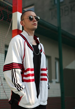 VINTAGE 80'S ADIDAS ZIP UP SWEATSHIRT LOGO
