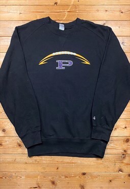 Vintage USA college black graphic sweatshirt small 