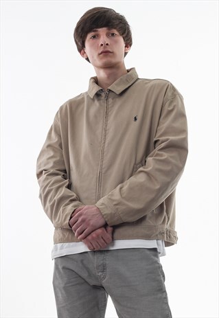 VINTAGE POLO RALPH LAUREN HARRINGTON 90S BEIGE