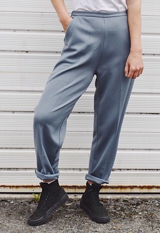 VINTAGE 90S GREY RIBBED TROUSERS