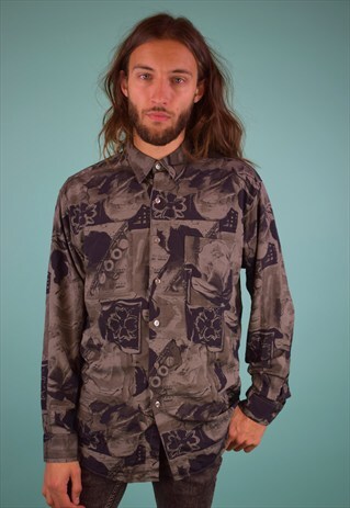 VINTAGE 90'S PATTERNED SHIRT