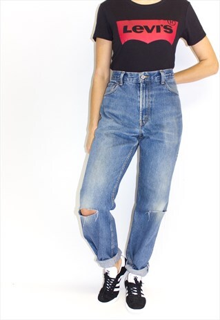 VINTAGE 80'S LOOSE FIT 550 HIGH RISE TAPERED MOM LEVI JEAN