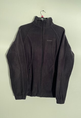 VINTAGE WOMEN'S BLACK/CHARCOAL ZIP UP FLEECE
