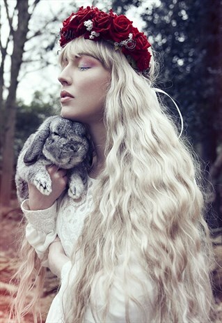 RED ROSE FLOWER CROWN