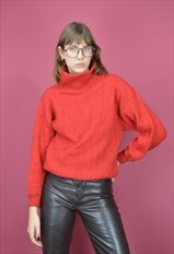 Vintage red classic 80's long neck sweatshirt