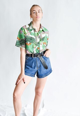 VINTAGE REVIVAL MIXED PRINT BOHO BLOUSE IN BOXY FIT