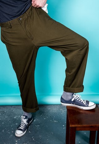 VINTAGE POLO RALPH LAUREN 1980S TROUSERS IN GREEN