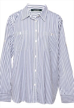 Vintage Ralph Lauren White & Navy Shirt - XL