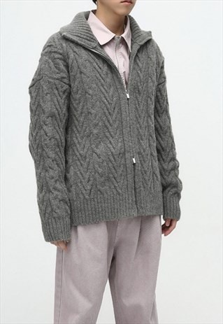 Men's Thick hess solid color cardigan AW2023 VOL.2