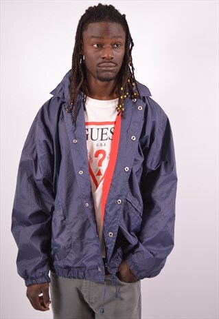 VINTAGE LEE RAIN JACKET NAVY BLUE