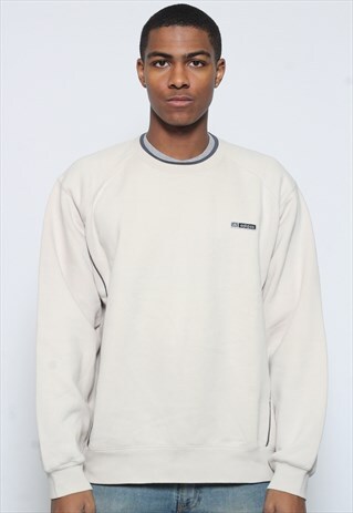 VINTAGE ADIDAS LOGO SWEATSHIRT BEIGE