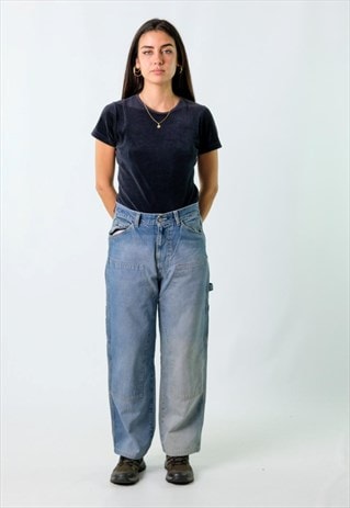 Blue y2ks Freeman Porter Denim Carpenter Baggy Jeans Pants