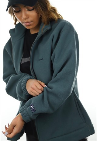VINTAGE 90S REEBOK ZIP UP FLEECE TOP