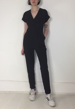 Basic Black Jumpsuit Smart Evening All In One 