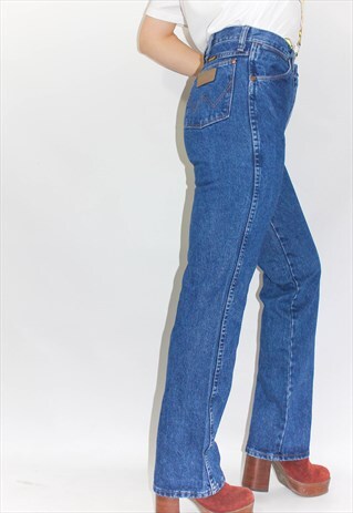 90'S WRANGLER HIGH WAIST STRAIGHT LEG WESTERN JEANS