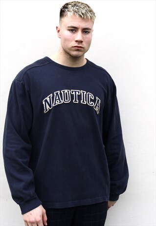 NAVY NAUTICA SWEATSHIRT