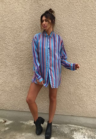 PATTERNED OVERSIZED RETRO VINTAGE UNISEX FESTIVAL SHIRT