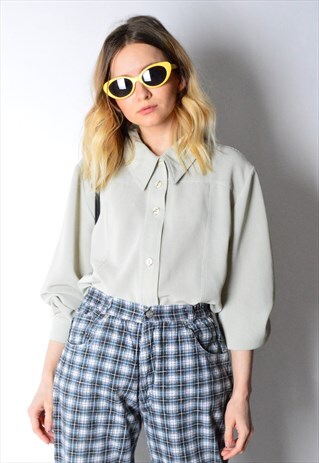 VINTAGE 90S MINT OLIVE GREEN LONG SLEEVE SHIRT