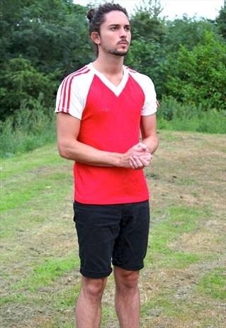VINTAGE 70S ADIDAS SOCCER FOOTBALL JERSEY - SMALL - SPORTS