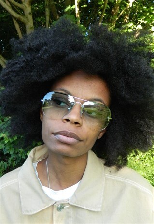 GREEN OMBRE AVIATOR PILOT SUNGLASSES