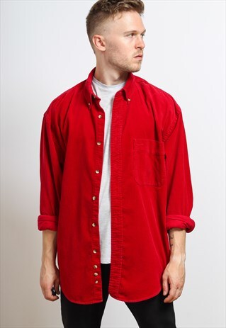 VINTAGE CORDUROY SHIRT RED
