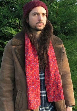VINTAGE 70S MOD PAISLEY SCARF - SAMMY - INDIE ROCK PREPPIE