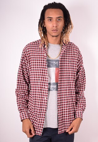 POLO RALPH LAUREN MENS VINTAGE FLEECE SHIRT LARGE MULTI 90S