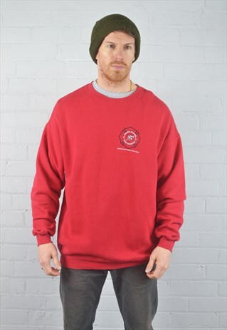 VINTAGE LEE RED "PATOS FIRE" SWEATSHIRT