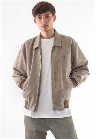 VINTAGE YVES SAINT LAURENT HARRINGTON 90S BROWN