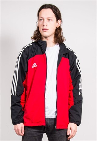 VINTAGE 90'S RED ADIDAS TRACKSUIT JACKET