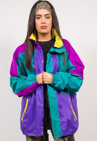 VINTAGE 90'S CAGOULE WINDBREAKER FESTIVAL