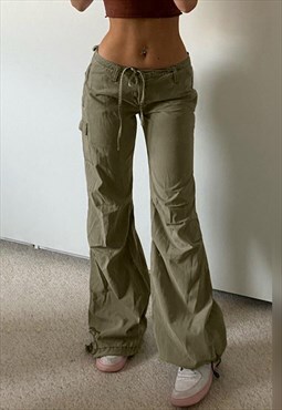 Miillow Vintage Low Waist Pocket Straight Trousers