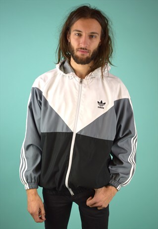 VINTAGE 90'S ADIDAS HOODED TRACK JACKET