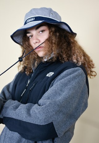 VINTAGE BLACK & GREY THE NORTH FACE TWO PANEL FLEECE JACKET
