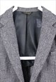 HARRIS TWEED 90'S TWEED WOOL JACKET BUTTON UP BLAZER 44 GREY