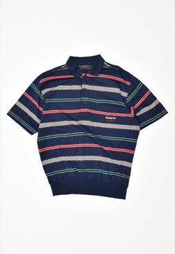 Vintage Paul & Shark Polo Shirt Stripes Navy Blue